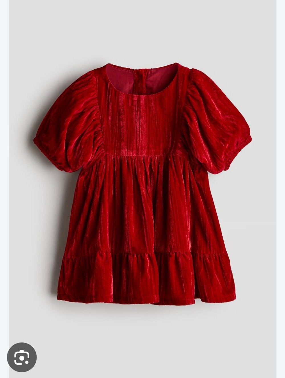 H&M Red Crushed-velvet dress Kids Size 2T